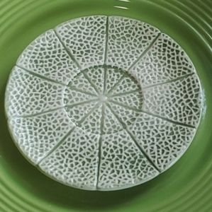 Rare Vintage Lord and Taylor lime color melon design plates